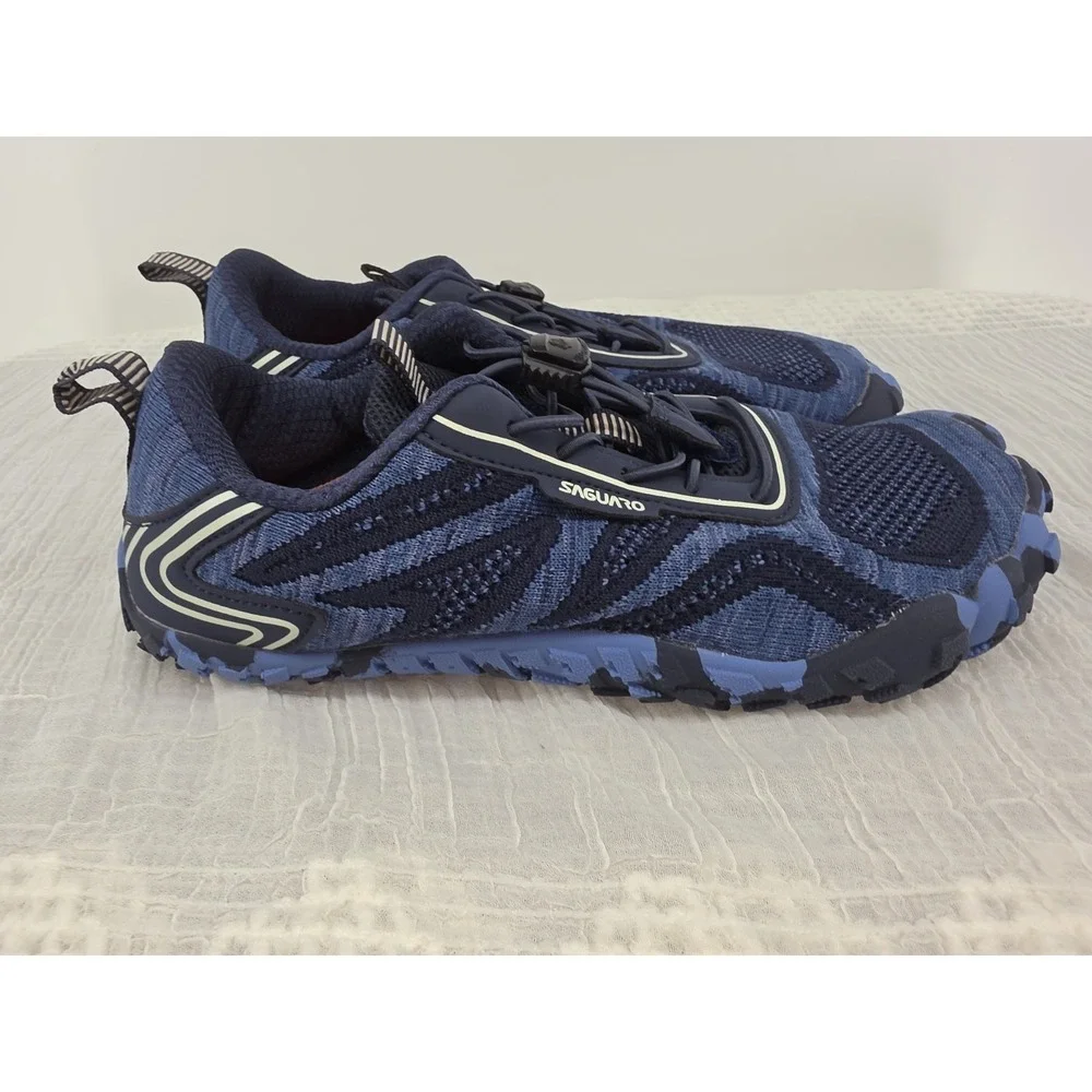Saguaro Active II Pro Barefoot Navy Blue Minimalist Trail Runner Wide Toe Sz 41